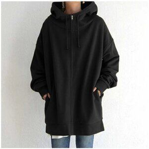 Oversized Jacket Sweatshirt Warm Fleece Jumper Sweater Coat Hoodie